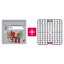 Pack porte avant de boite aux lettres "Vache de coeur [VanLuc]" + tapis anti-humidité