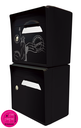 Pack de 2 boites aux lettres murales - "New York" - "Noir intense"